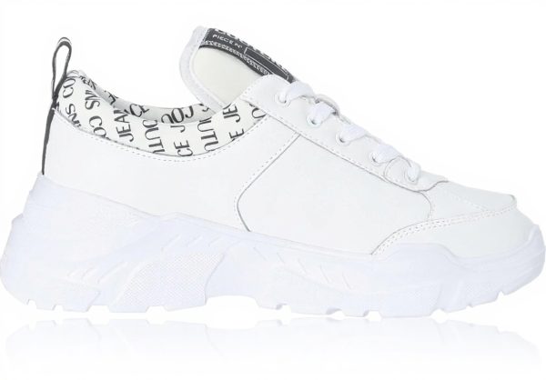 Versace Mens Sneakers Leather Trainers Black White