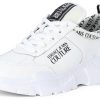 Versace Mens Sneakers Leather Trainers Black White