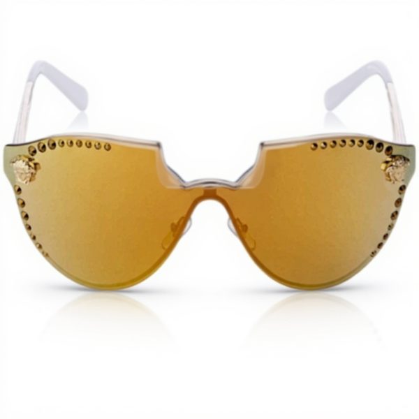 Versace GLAM MEDUSA Sunglasses Women Pale Gold Gold