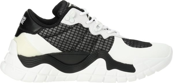Versace Mens Sneakers Leather Trainers Black White Sizes-1