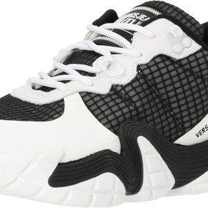 Versace Mens Sneakers Leather Trainers Black White Sizes-0