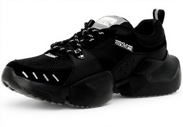 Versace Mens Sneakers Leather Black 71YA3SU4 ZS090