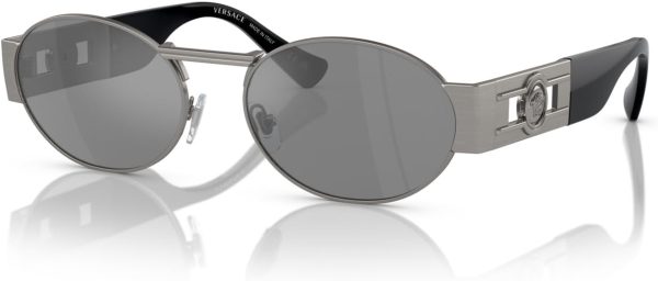Versace Sunglasses Matte Gunmetal Silver Grey 56/18/140-1