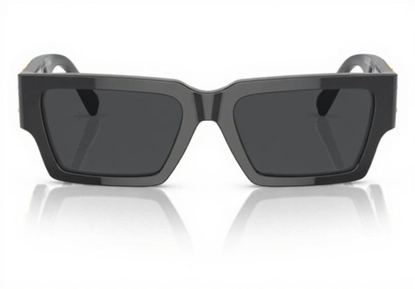 Versace Sunglasses Unisex Havana Frame Dark Grey Lenses