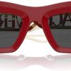 Versace Red Grey Sunglasses Women Plastic Frame VE4432U-4