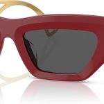 Versace Red Grey Sunglasses Women Plastic Frame VE4432U-0