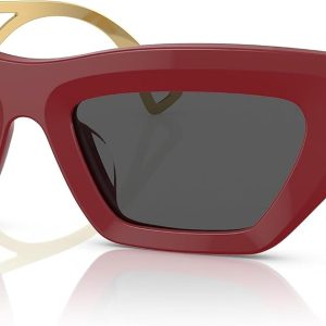 Versace Red Grey Sunglasses Women Plastic Frame VE4432U-0
