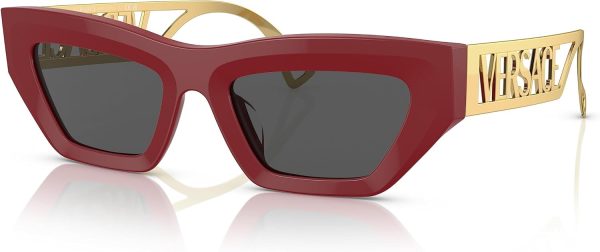 Versace Red Grey Sunglasses Women Plastic Frame VE4432U-0
