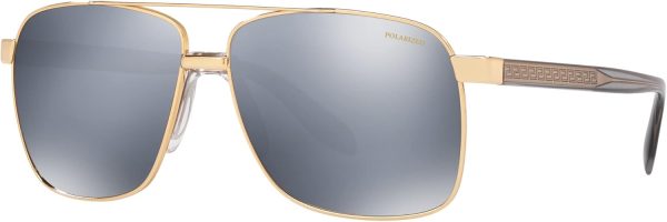 Versace VE2174 Polarized Sunglasses Men Gold Metal Frame-0