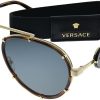 Versace Women Sunglasses Tortoiseshell Gold Metal Frame-1