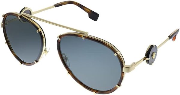 Versace Women Sunglasses Tortoiseshell Gold Metal Frame-0