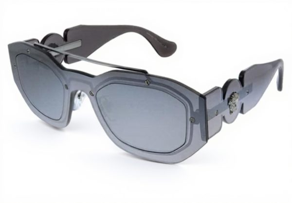 Versace VE2235 Sunglasses Men Transparent Grey Metal Frame