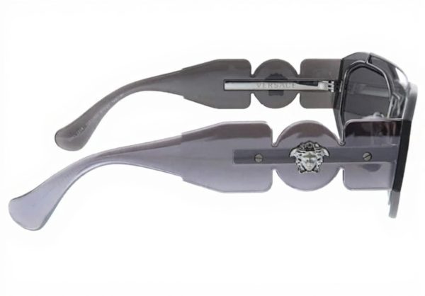 Versace VE2235 Sunglasses Men Transparent Grey Metal Frame