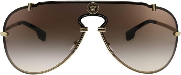 Versace Men's Sunglasses Brown Gradient Lens Metal Frame-1