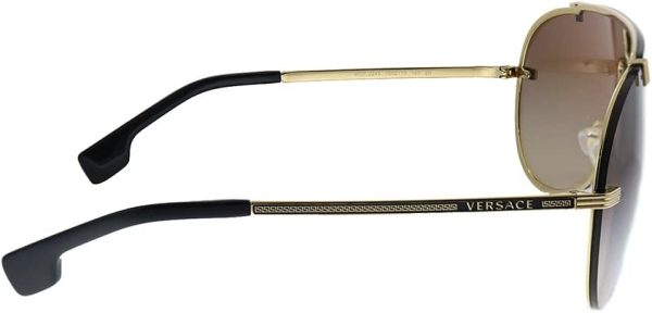 Versace Men's Sunglasses Brown Gradient Lens Metal Frame-2