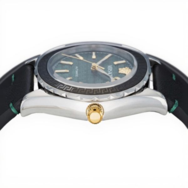 Versace Mens Watch Automatic Movement Black Green Hellenium
