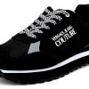 Versace Black Leather Trainers Mens Fashion Footwear