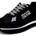 Versace Black Leather Trainers Mens Fashion Footwear