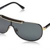 Versace Gold Grey Sunglasses Unisex Luxury Eyewear VE2140