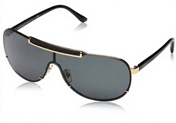 Versace Gold Grey Sunglasses Unisex Luxury Eyewear VE2140