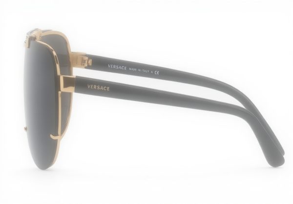 Versace Gold Grey Sunglasses Unisex Luxury Eyewear VE2140