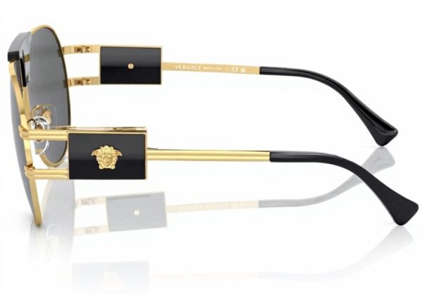 Versace VE2252 Gold Black Sunglasses for Men Luxury