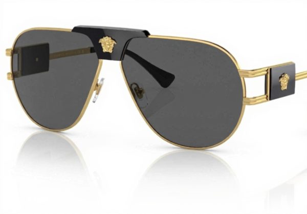Versace VE2252 Gold Black Sunglasses for Men Luxury