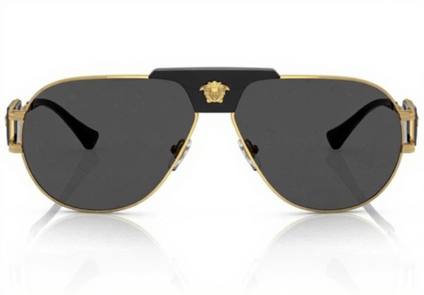 Versace VE2252 Gold Black Sunglasses for Men Luxury
