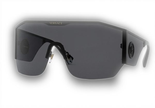 Versace VE2220 Mens Sunglasses Black Metal Frame