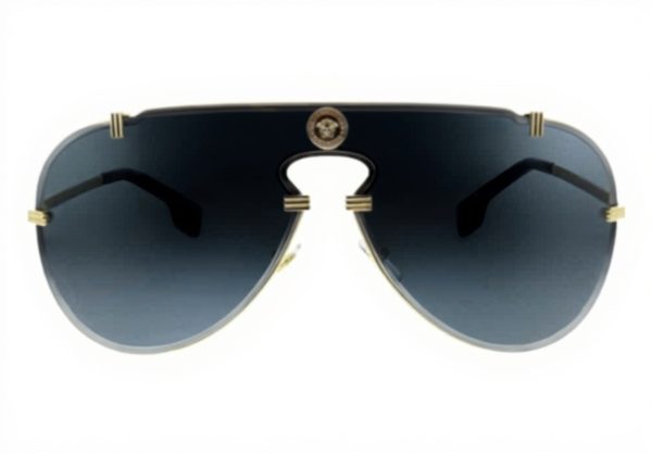 Versace VE2243 Gold Mens Sunglasses Metal Frame