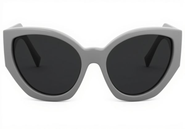 Versace Women Sunglasses Black Acetate Frame Grey Lens