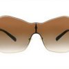 Versace Womens Sunglasses Metal Gradient Brown Gold Frame