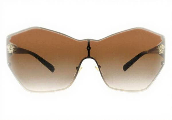 Versace Womens Sunglasses Metal Gradient Brown Gold Frame