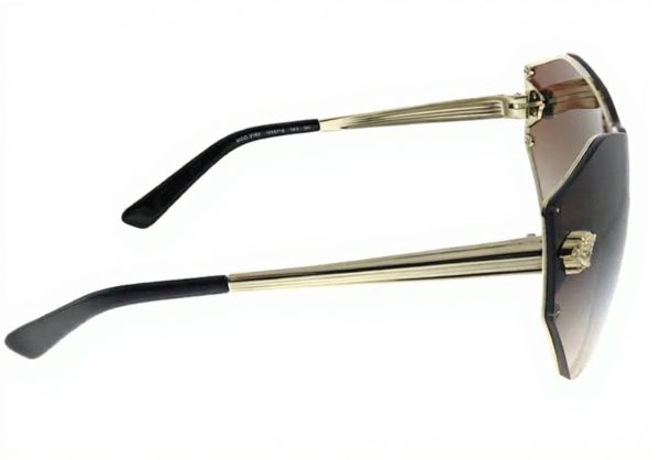 Versace Womens Sunglasses Metal Gradient Brown Gold Frame