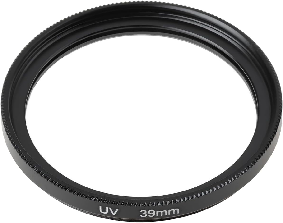 AS Axis Spindleon 39mm UV filter mounted on a camera lens