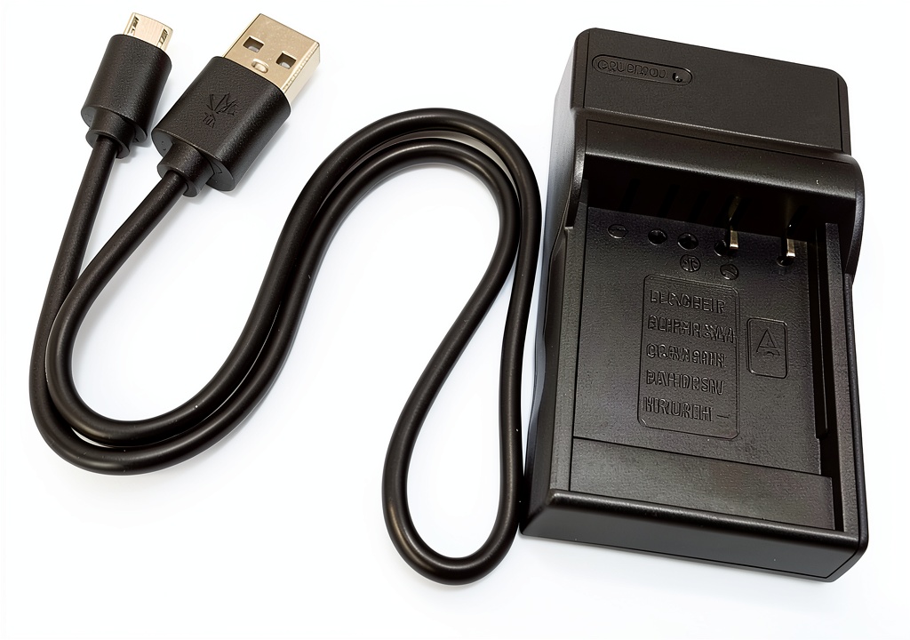 SGMKO USB Camera Battery Charger showing compact design and LED indicators