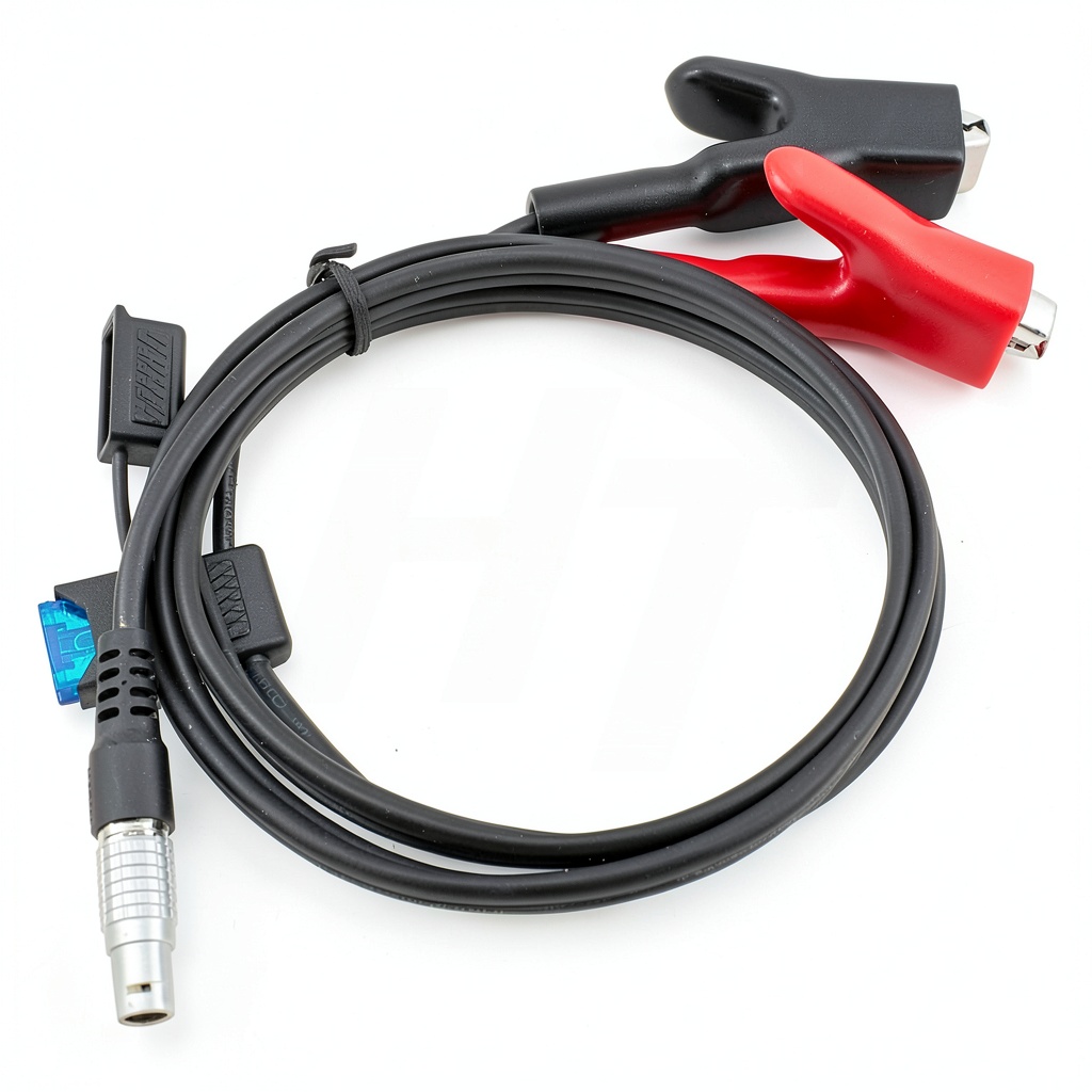 Hangton Connect power cable connected to Leica GPS device