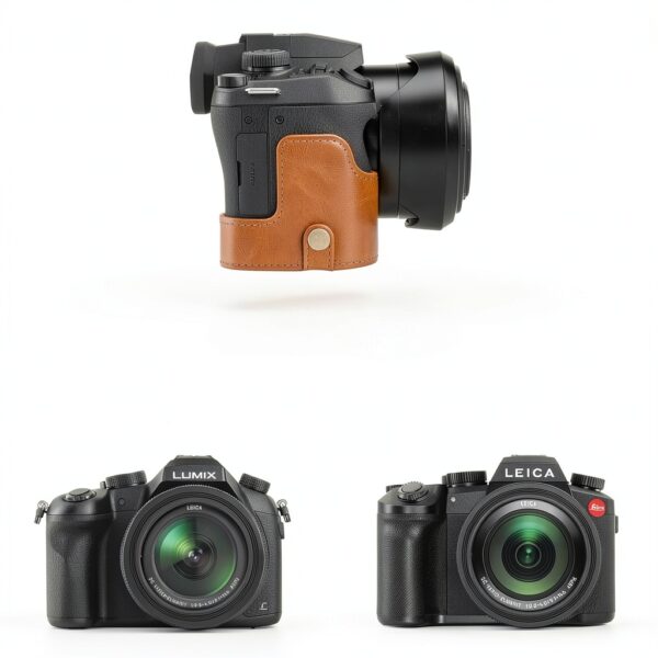 MegaGear Leather Camera Case Protection Fit Leica V-Lux 5-5