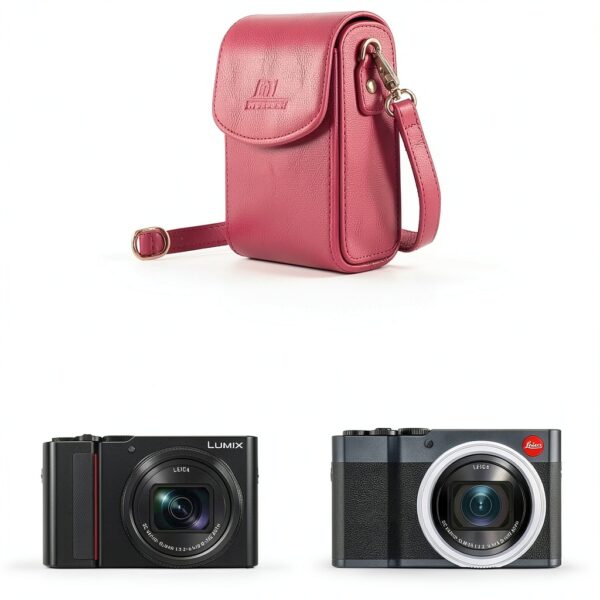 MegaGear Leather Camera Case Leica C-Lux Protection Style-4