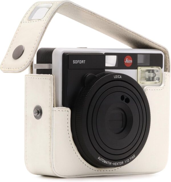 Leica Sofort Leather Case MegaGear Protection Tripod Mount-2
