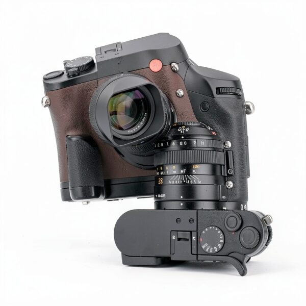 Haoge Thumbs Up Grip Leica Q2 Silver Red Black-8