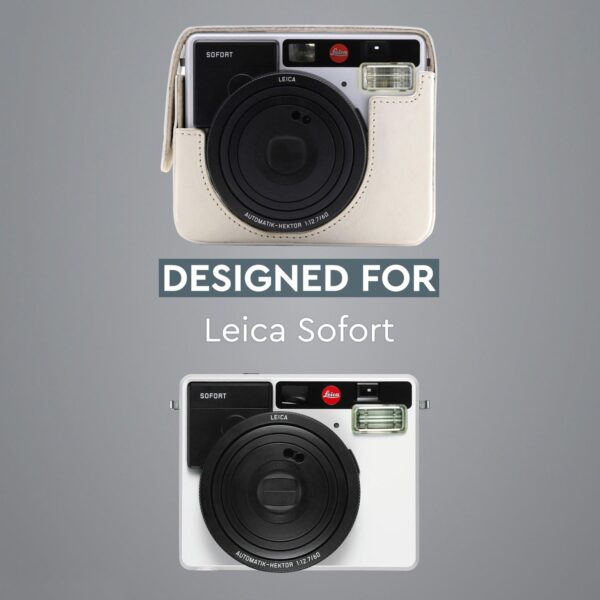 Leica Sofort Leather Case MegaGear Protection Tripod Mount-3