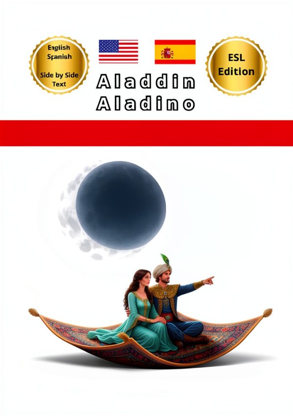 Aladdin Bilingual Story Book English Spanish Kids Education