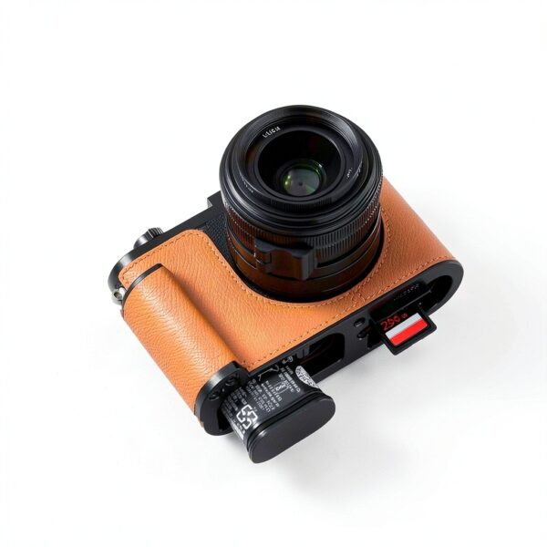 SIUTATDSH Leather Camera Case for Leica Q3 Black Retro-4