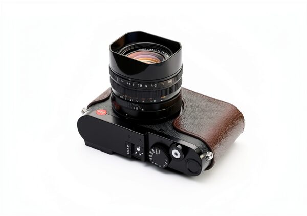 BMAOLLONGB Leica Q3 Half Case Leather Camera Protection-5