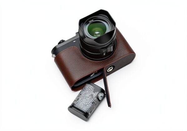 BMAOLLONGB Leica Q3 Half Case Leather Camera Protection-0