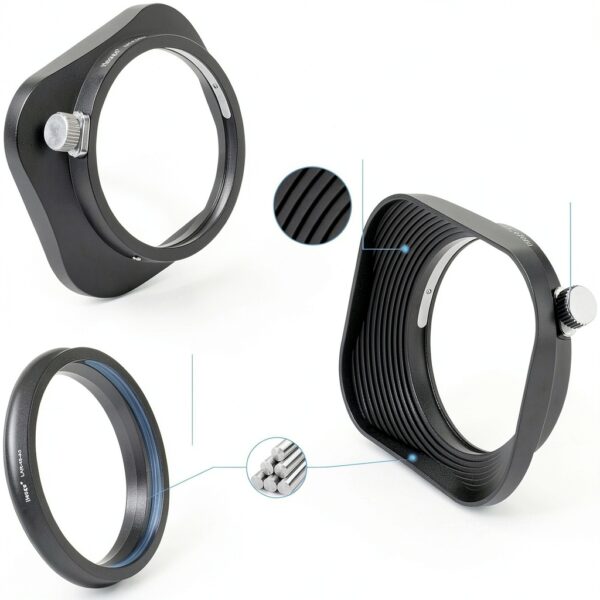Haoge Metal Lens Hood for Olympus 17mm f1.8 Lens-4