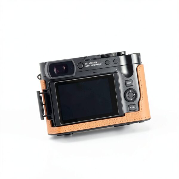 SIUTATDSH Leather Camera Case for Leica Q3 Black Retro-3