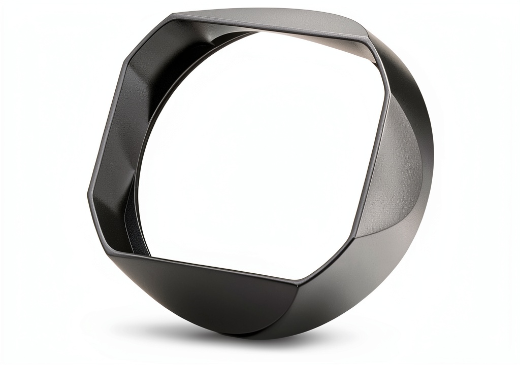 Haoge lens hood attached to Leica Q3 in a studio setting