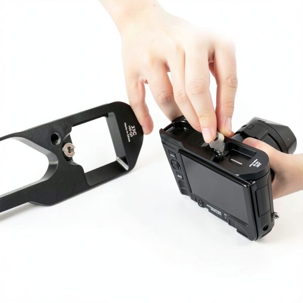 Leica Q3 Hand Grip Aluminum L-Shape Microfiber Leather Arca Release-5